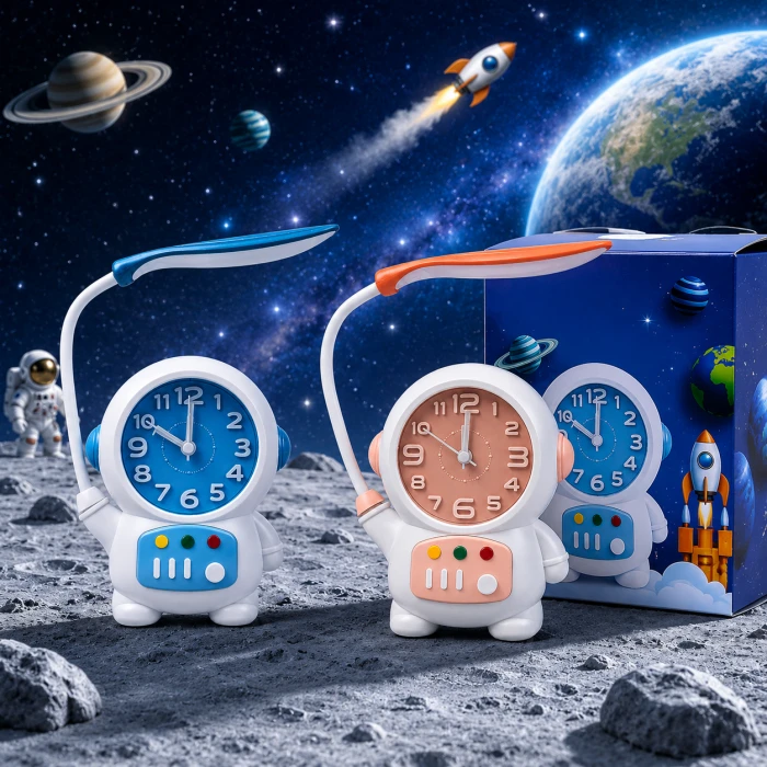 Astronaut Desk Lamp with Alarm Clock
